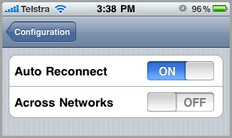 Across Networks button OFF
