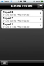 manage reports - reports listed