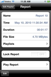 Report Screen overview