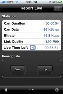 Statistics screen