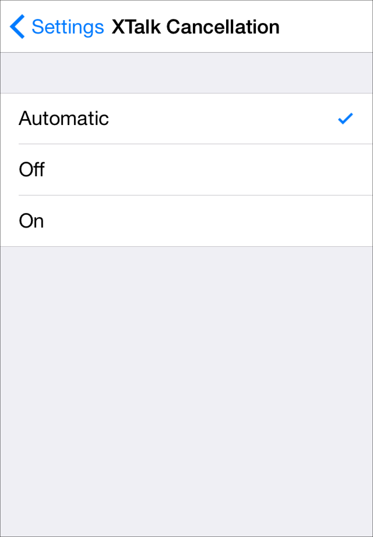 iOS_Configuration-XTalk_Cancel_options