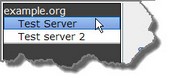 FTP - select a server