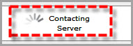 Contacting server indication