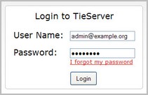 User name and password login