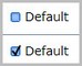 Check box - default one checked one not checked