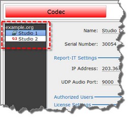 Codec - List Panel hilighted